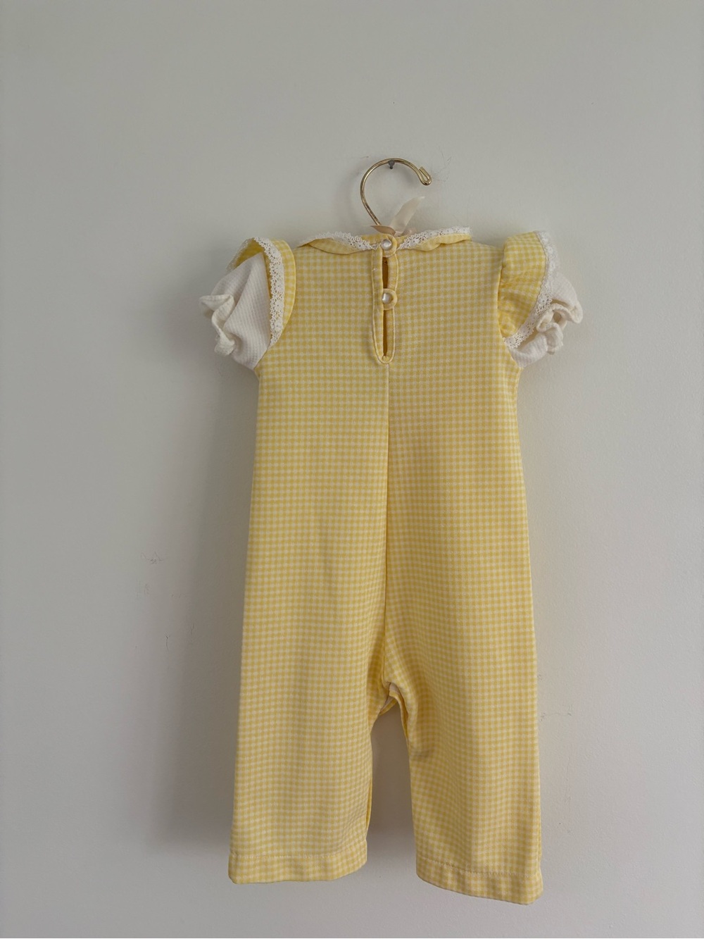 Vintage 70s Carter’s Puff Sleeve Romper Size 12M - Picture 3 of 4